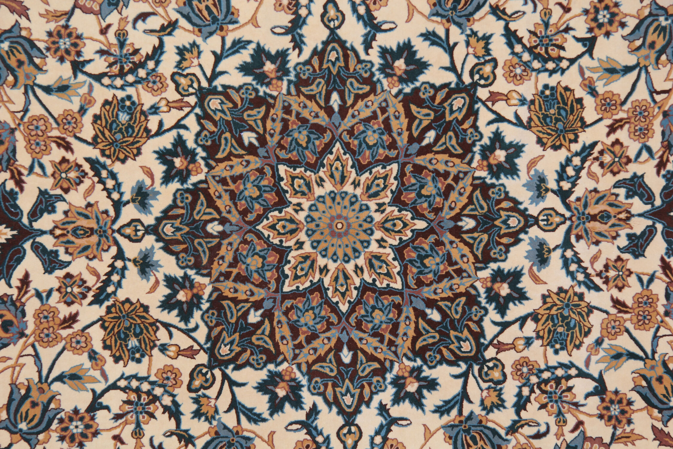 Traditional persian area handwoven wool carpet 274x366cm