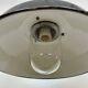 Industrial black enamel factory pendant lamp, 1950s