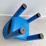 Blue plastic space age kids chair, bold italian design
