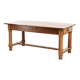 French dining table from the 18th century with a fruitwood top and oak base