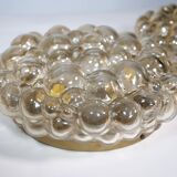 Plafonniers en verre bullé par Helena Tynell pour Glashütte Limburg, lot de 2