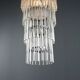 Vintage transparent glass pendant, Italian design, 1990s.
