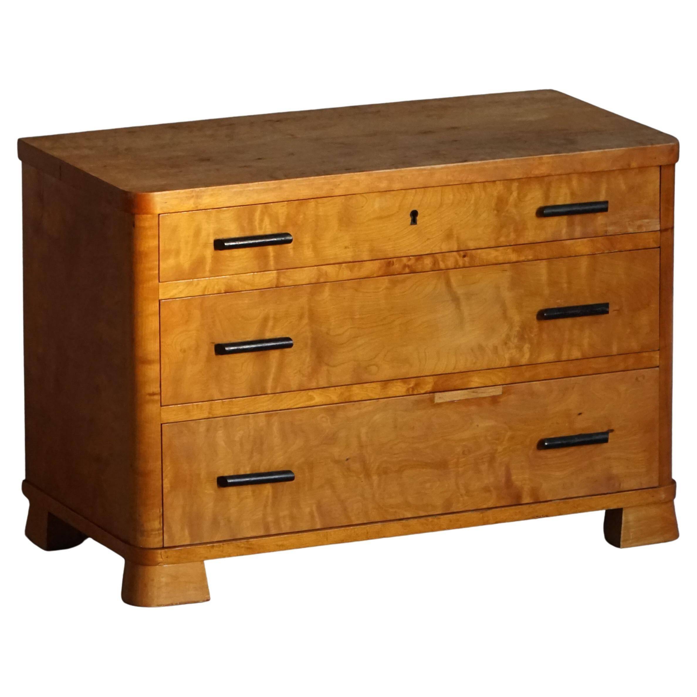 Scandinavian functionalism / Art Deco, Birch chest of drawers, 1930s–40s