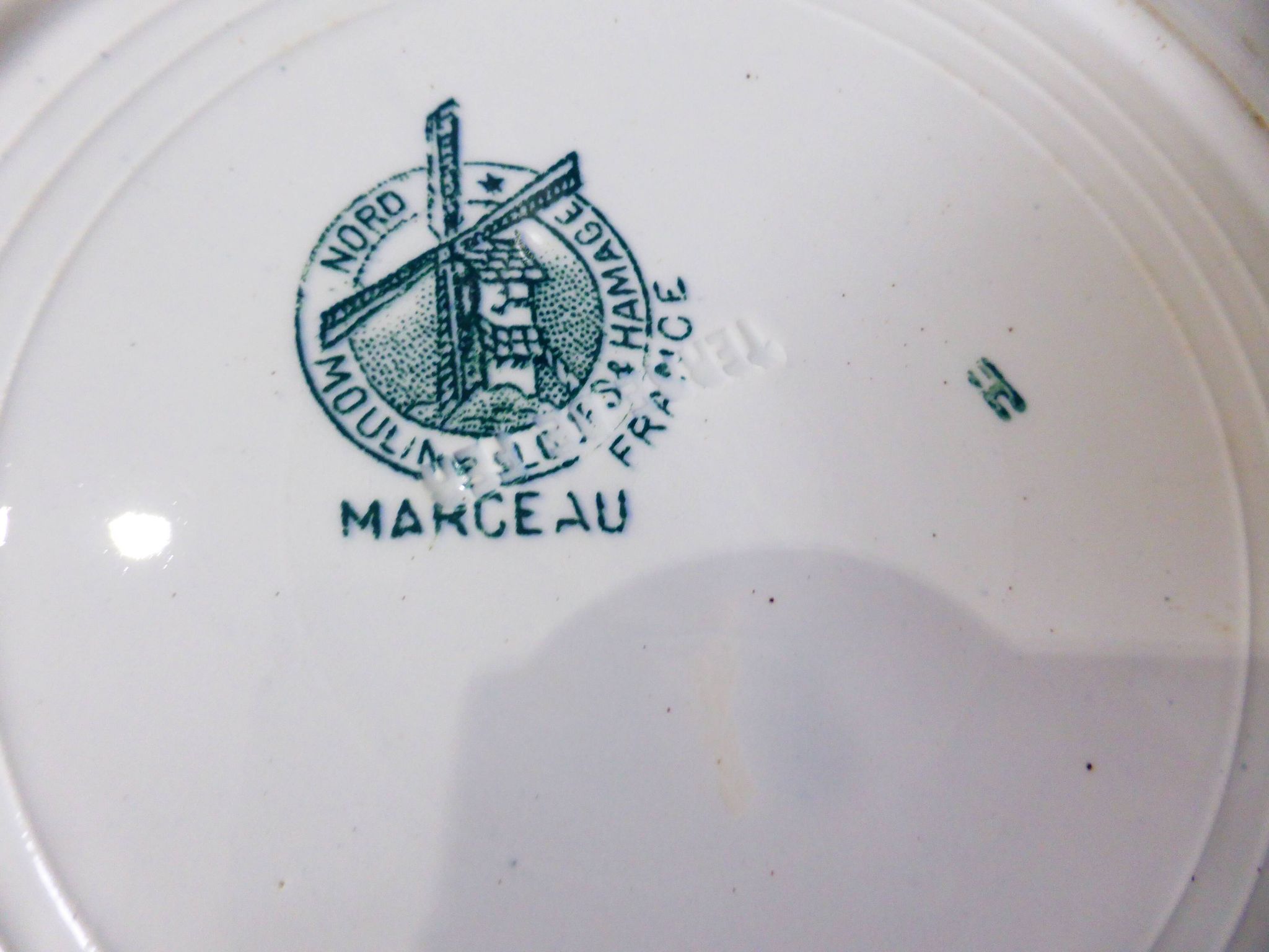 Set of 6 dessert plates from the Moulin des Loups and Hamage model Marceau 211228
