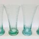 6 verres évasés en verre bleu soufflé bullé texturé pastis / orangeade / eau