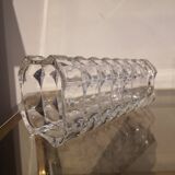 vase triangle verre taillé france J.G. Durand luminarc vintage 1970