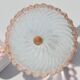 Vintage Italian ceiling light in Murano glass, pink border, diameter 40 cm.