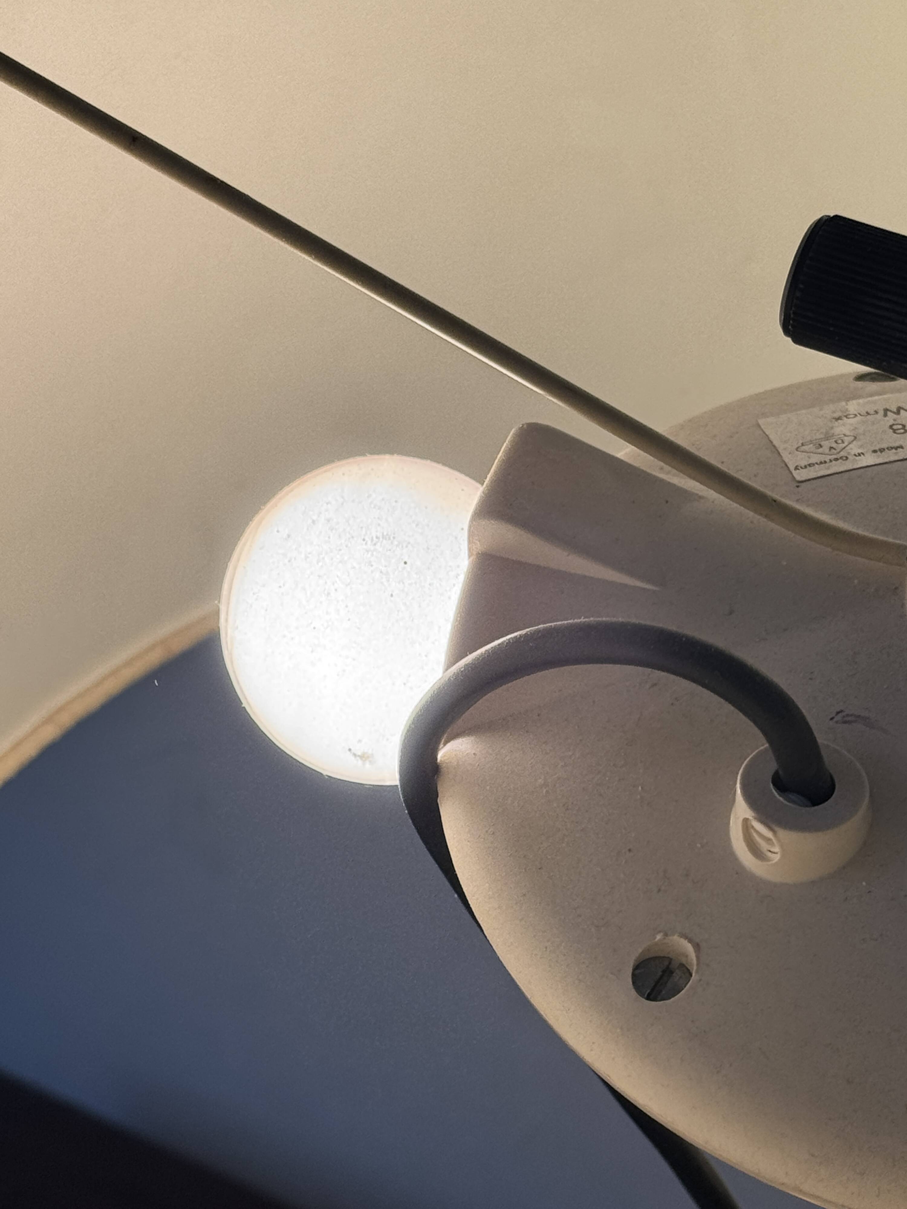 Lampe de table Staff Leuchten chrome et lin/coton, Germany 1970