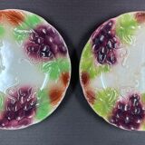 Set of 2 old plates in slip