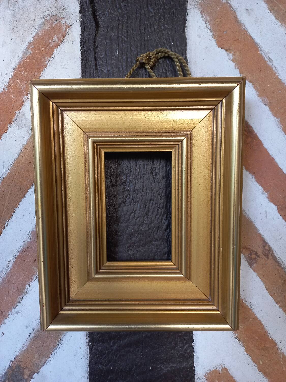 Large molded golden frame