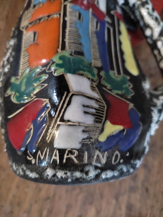 Decanter broc vase ceramic lava san marino old vintage