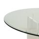 Vintage round coffee table in lucite and marbled glass.