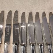 12 silver-plated dessert knives by Christofle America