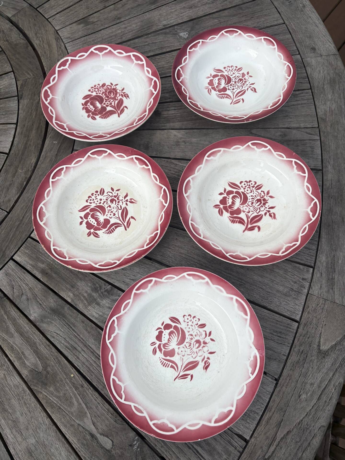 Assiettes creuses Digoin Sarreguemines