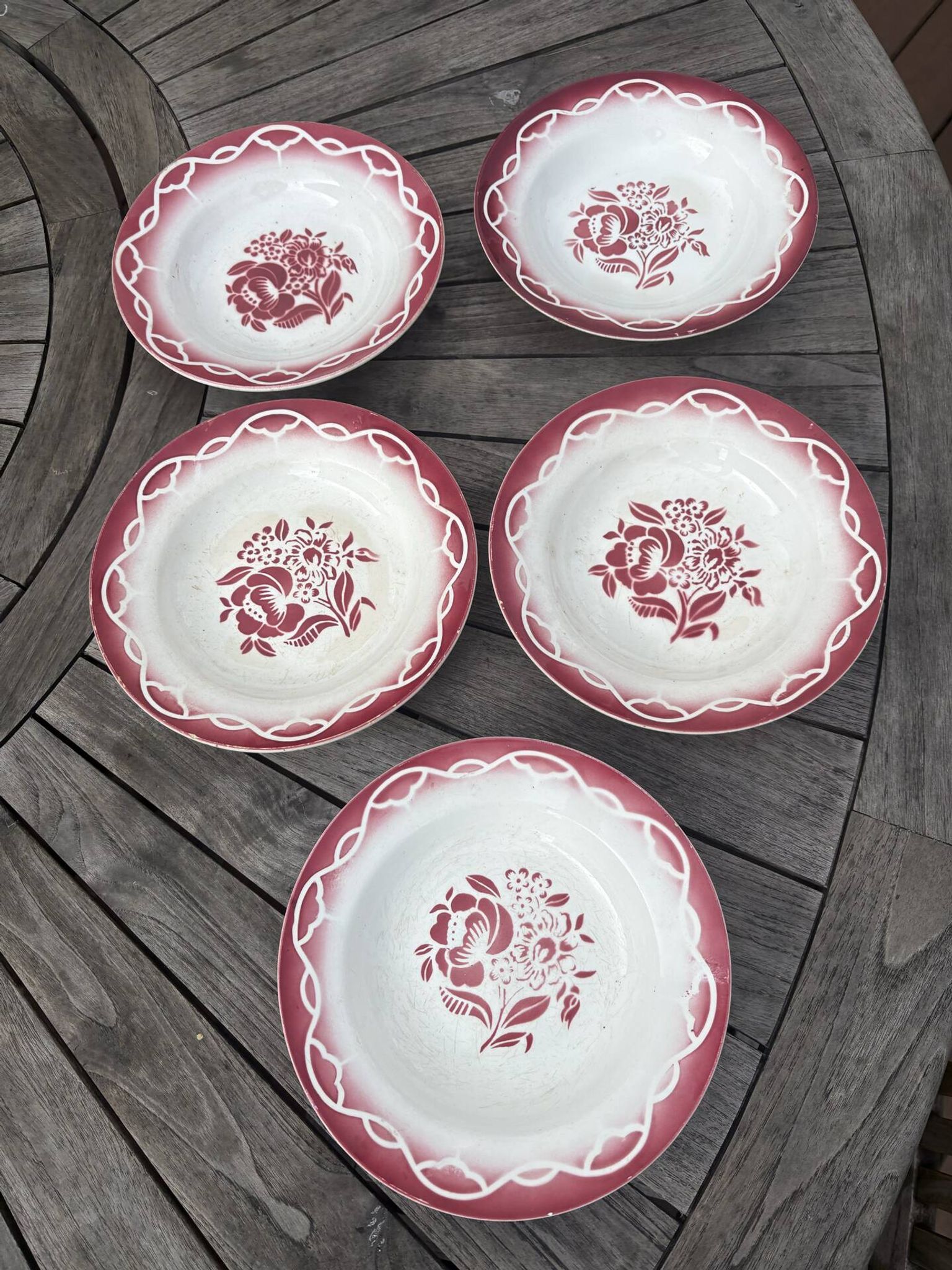 Assiettes creuses Digoin Sarreguemines