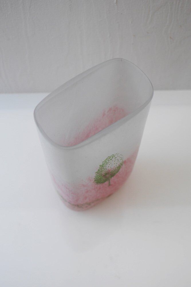 Scandinavian glass art vase known as May by Kjell Engman for Kosta Boda, 1980s