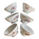 Small faceted bowls - porcelain