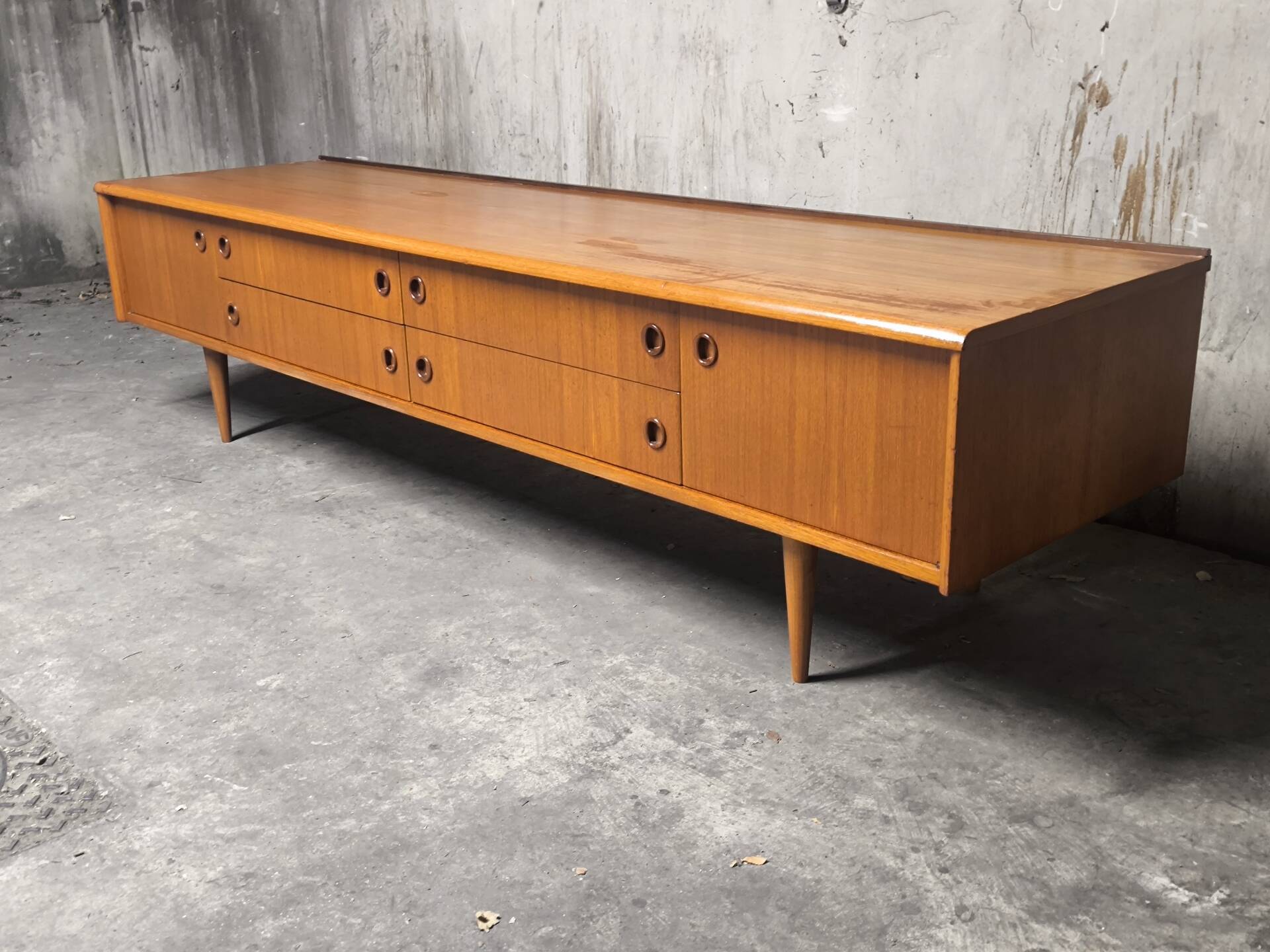 Vintage Scandinavian teak sideboard from the 1960s.