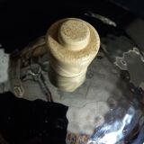 Large art deco insulating coffee maker in hammered metal and porcelain (by bauscher & sus)