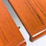 Danish Round Extendable Dining Table in Teak, 1970s