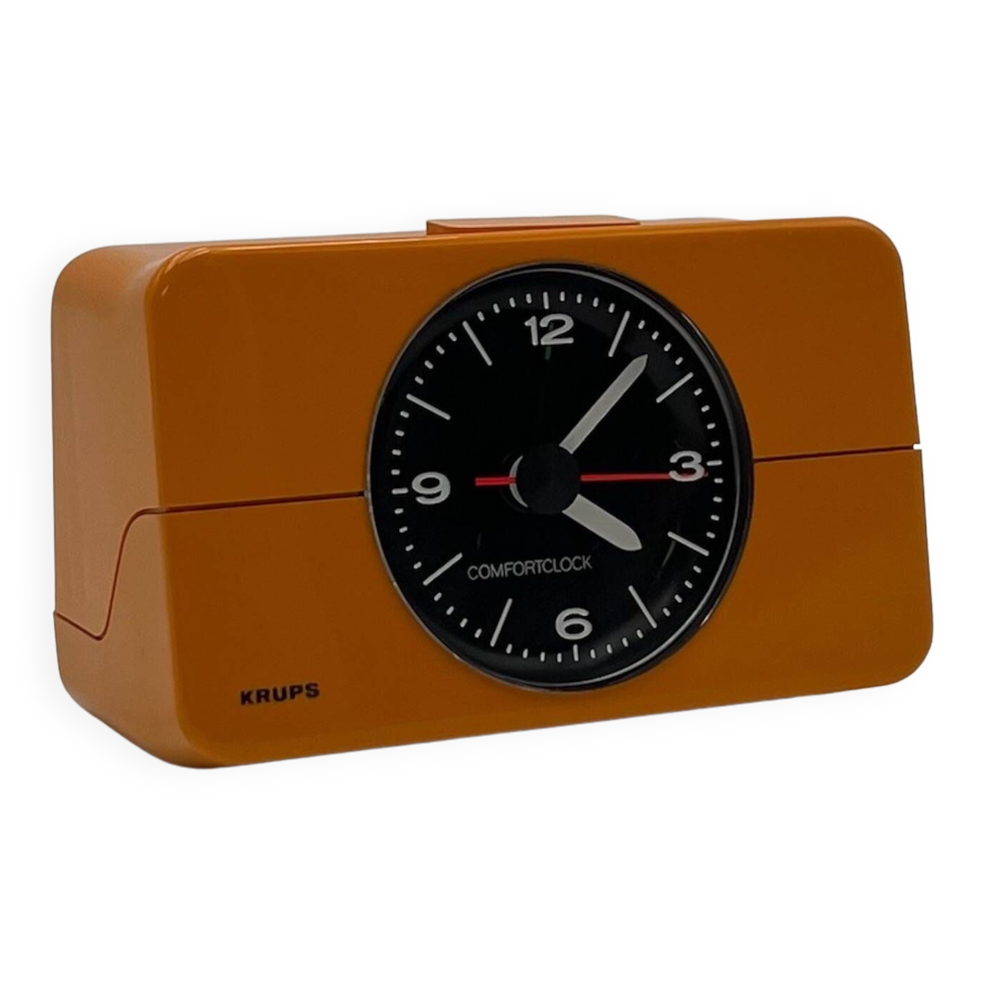 Space Age Orange Alarm Clock Krups Germany, 1970s
