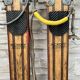 Pair of vintage Rossignol Hickory wooden skis