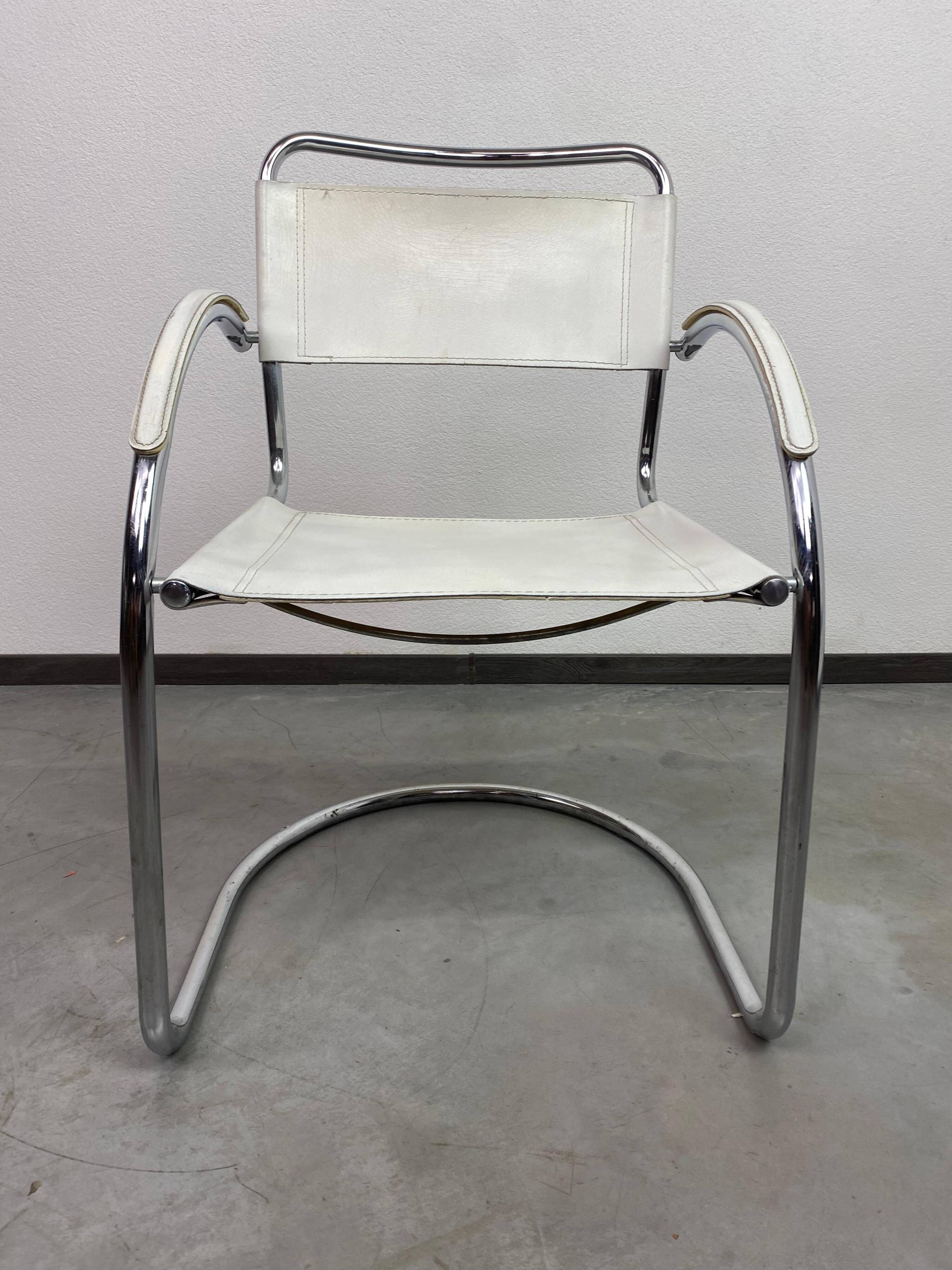 Tubular steel dining chairs