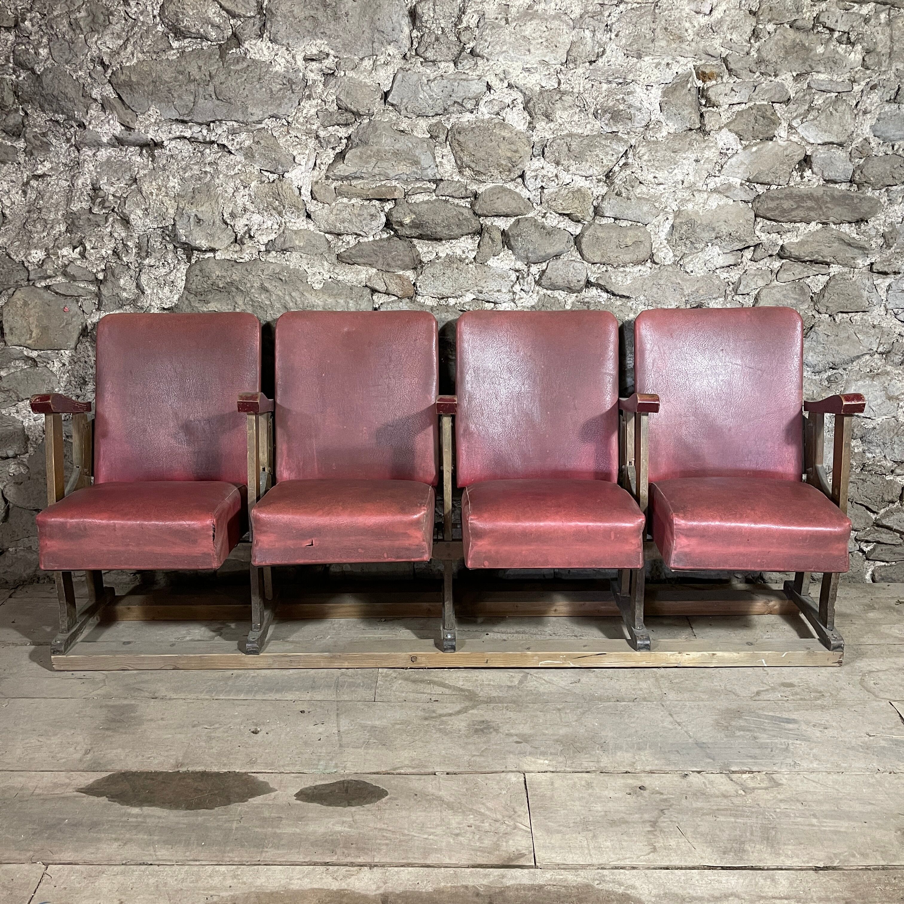 Series of 4 cinema chairs