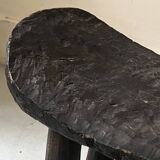stool / African handcrafted side table in raw wood