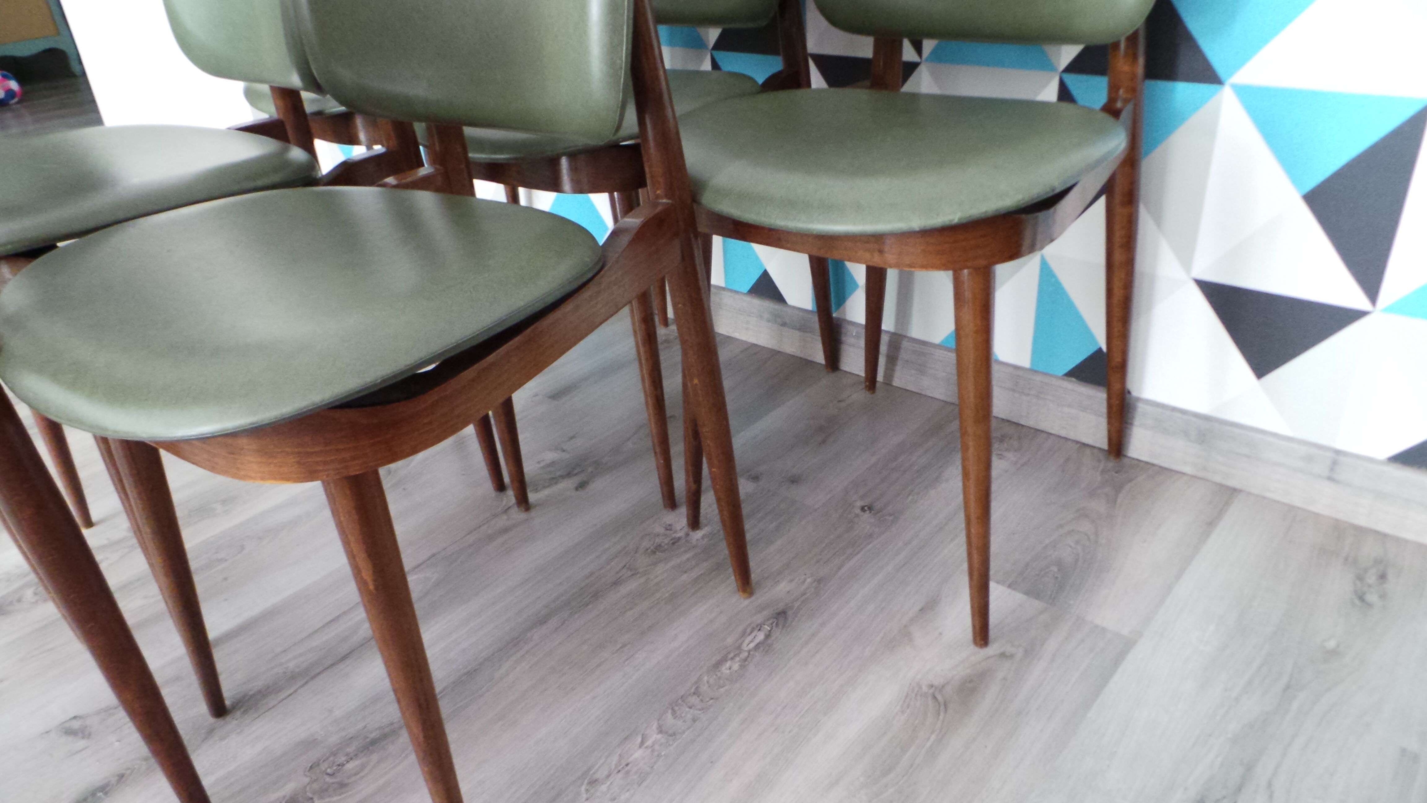 Set of 6 chairs model Pegasus at baumann around 1960