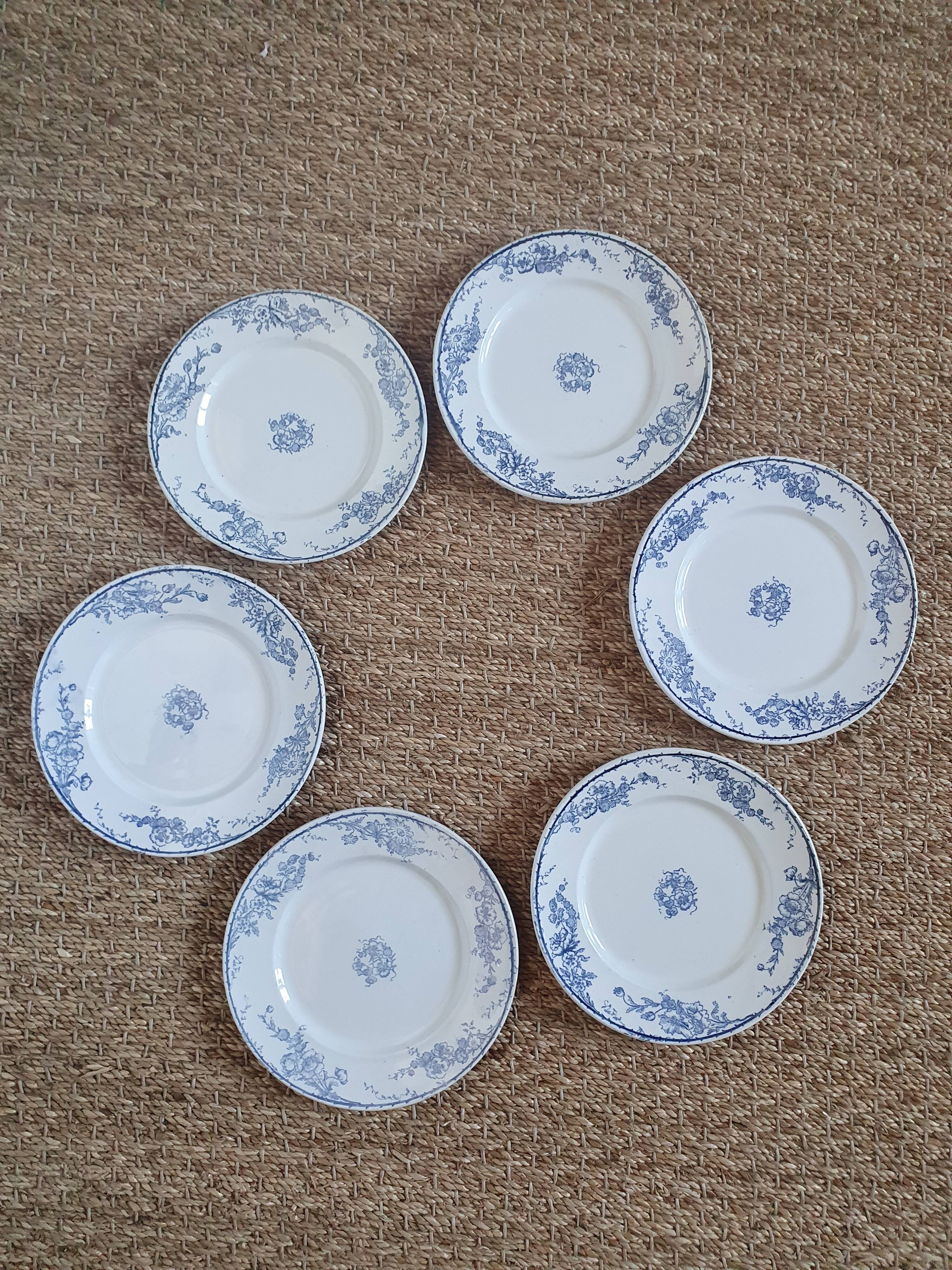 Six dessert plates earth of iron