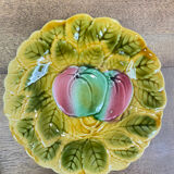 6 dessert plates in Sarreguemines barbotine.