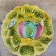 6 dessert plates in Sarreguemines barbotine.