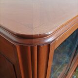 Art deco walnut display cabinet