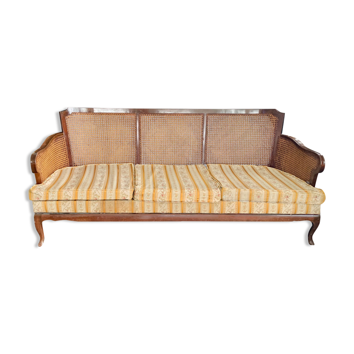Wooden sofa and cannage
