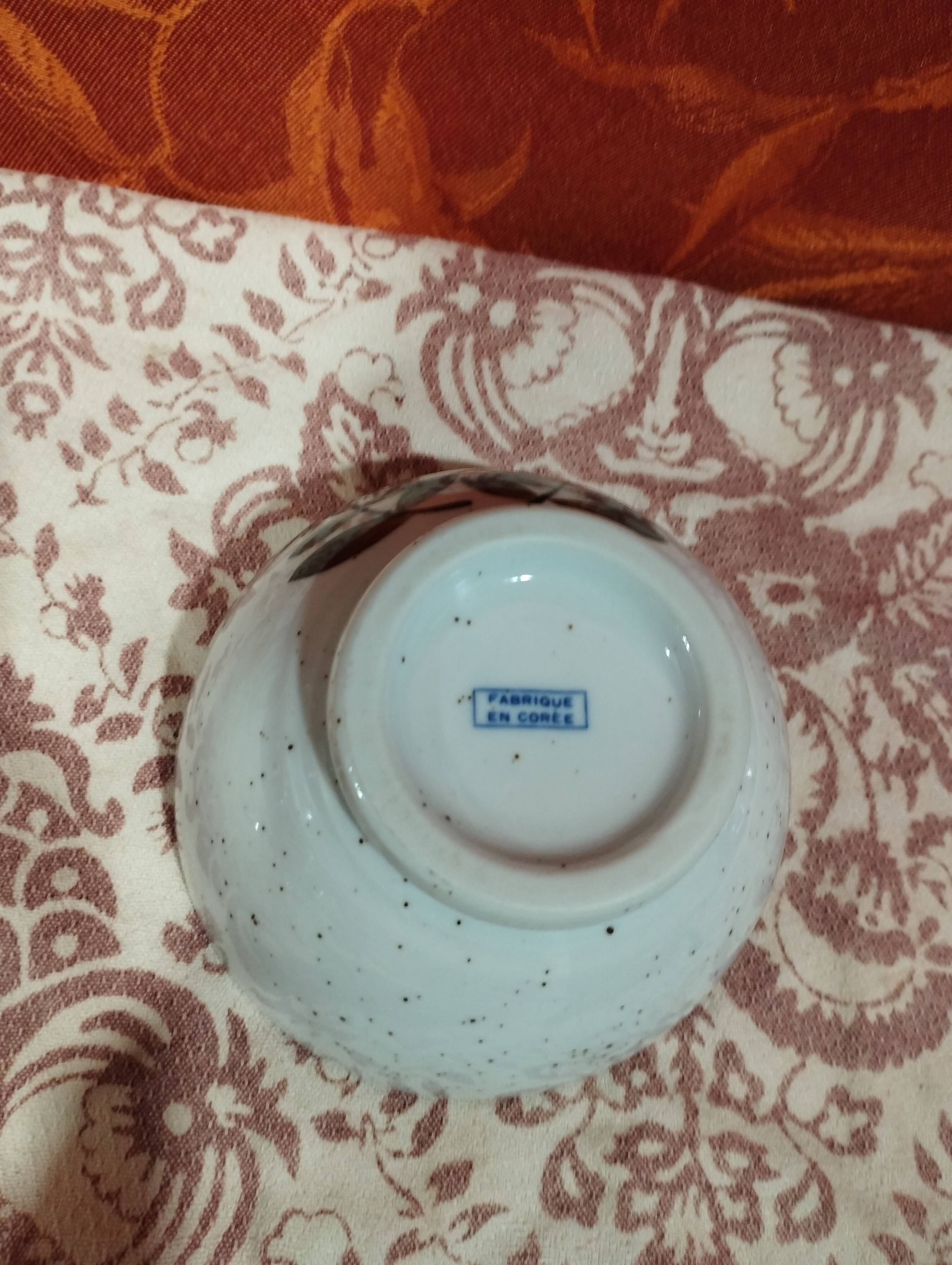 old ceramic bowl made in Korea