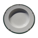 Hollow round plate in limoges medard de Noblat model Veronese green diam 31.5 cm