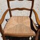 2 armchairs and 1 chair in natural wood with straw seats