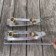 Paire de bougeoirs cristal Schneider en forme de pirogue