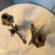 Pair of chimera candlesticks
