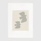 Abstract painting on paper - Birds B137 - painting signed eawy