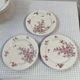 Series of 12 porcelain dessert plates decorated with flowers Bernardaud Limoges