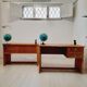 Pair of wicker and bamboo desks, Dal Vera, vintage