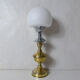 lamp design space age mushroom silver brass vintage glass paste