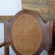 Pair of cane wood armchairs from the early 20th century.