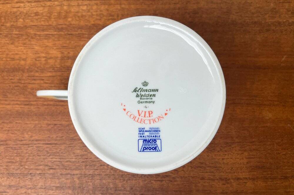 Teapot or coffee pot with cup from the German postmodern VIP collection by Seltmann Weiden, set of 2.