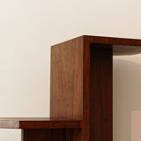 Brutalist sofa end, mahogany veneer