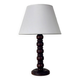 Large old turned wooden lamp, early 20th century, France