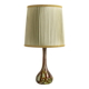 Glass Table Lamp with Textile Shade, 1960s–1970s