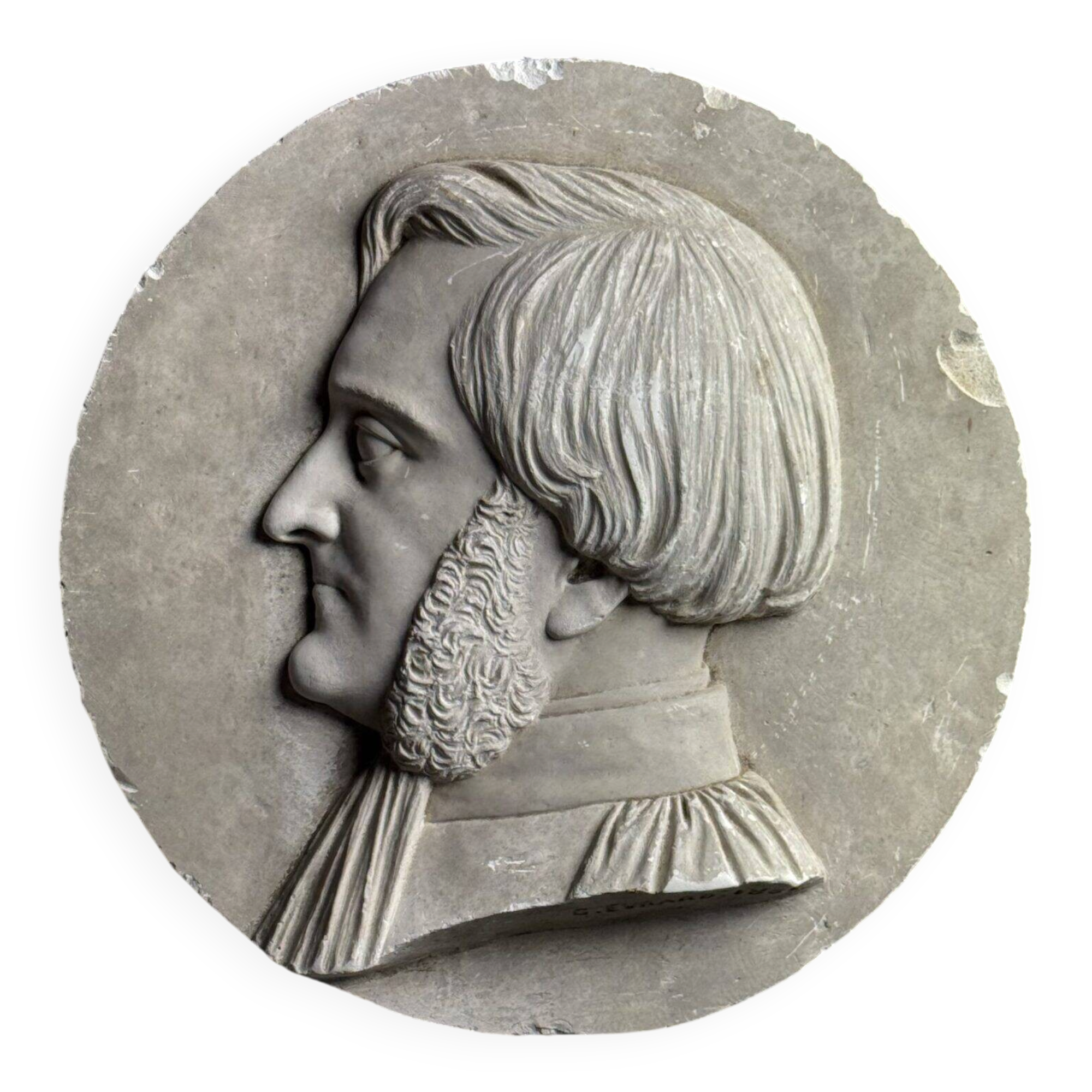 Plaque en plâtre du 19ème siècle